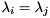 $\lambda_{i} = \lambda_{j}$