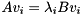 $A v_{i} = \lambda_{i} B v_{i}$